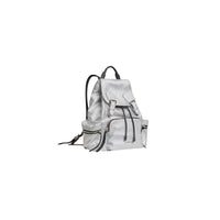 Sac The Rucksack moyen en cuir de cerf métallisé - Silver