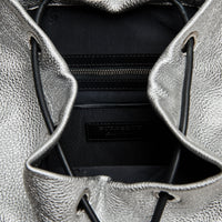 Sac The Rucksack moyen en cuir de cerf métallisé - Silver