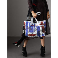 Sac tote Doodle moyen réversible - Pink