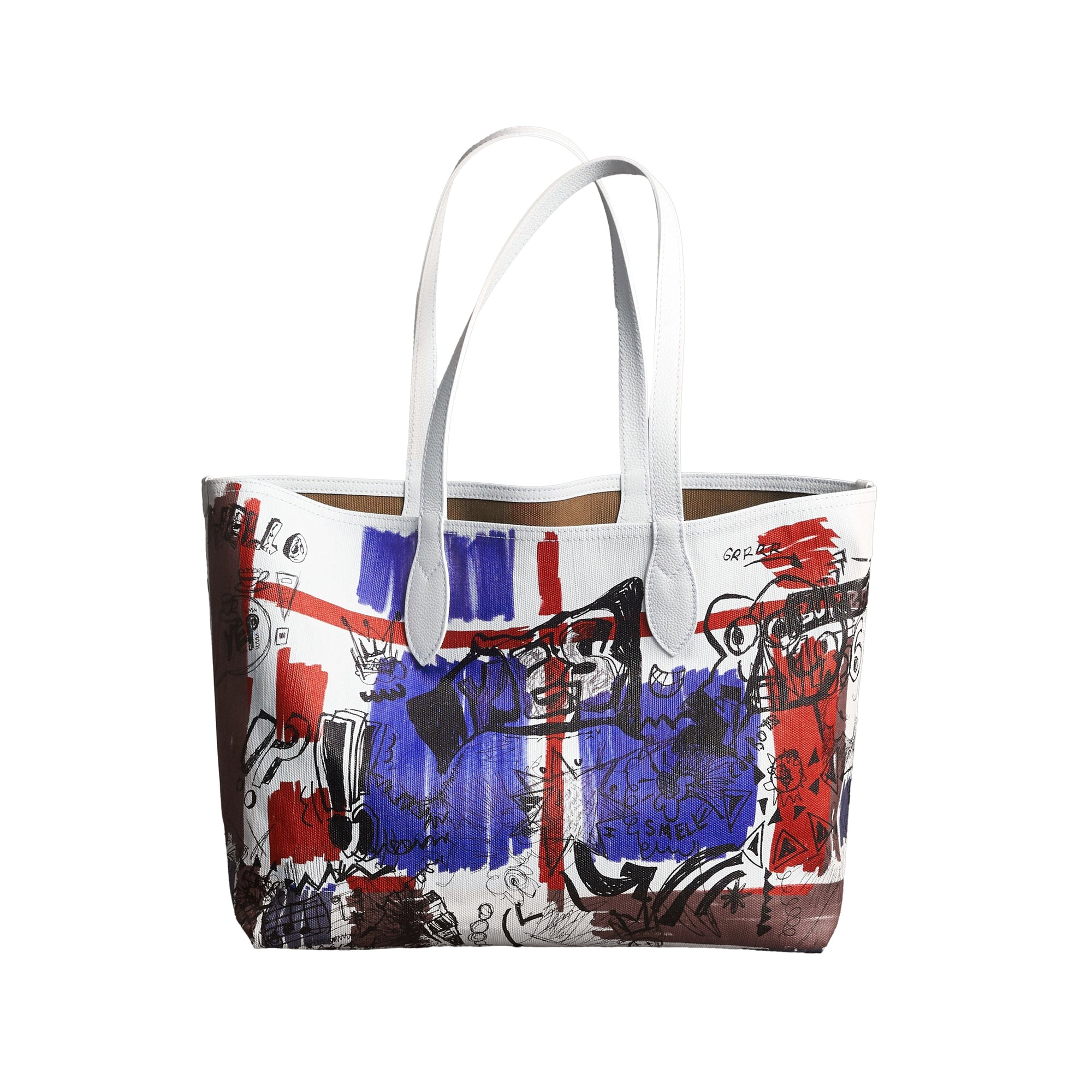 Sac tote Doodle moyen réversible - Pink