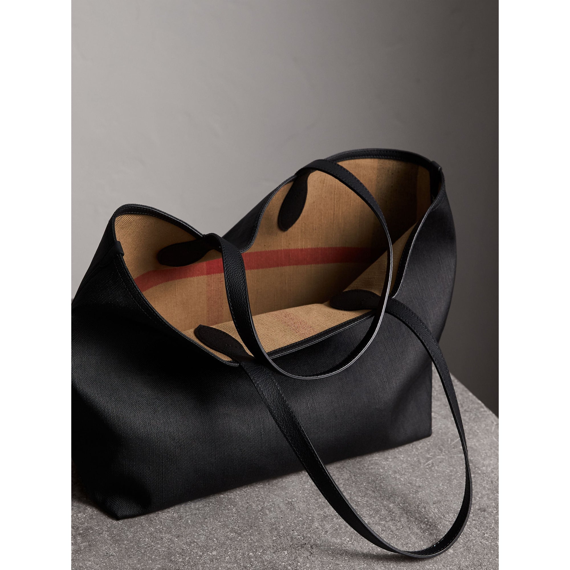 Sac tote Doodle moyen réversible - Black