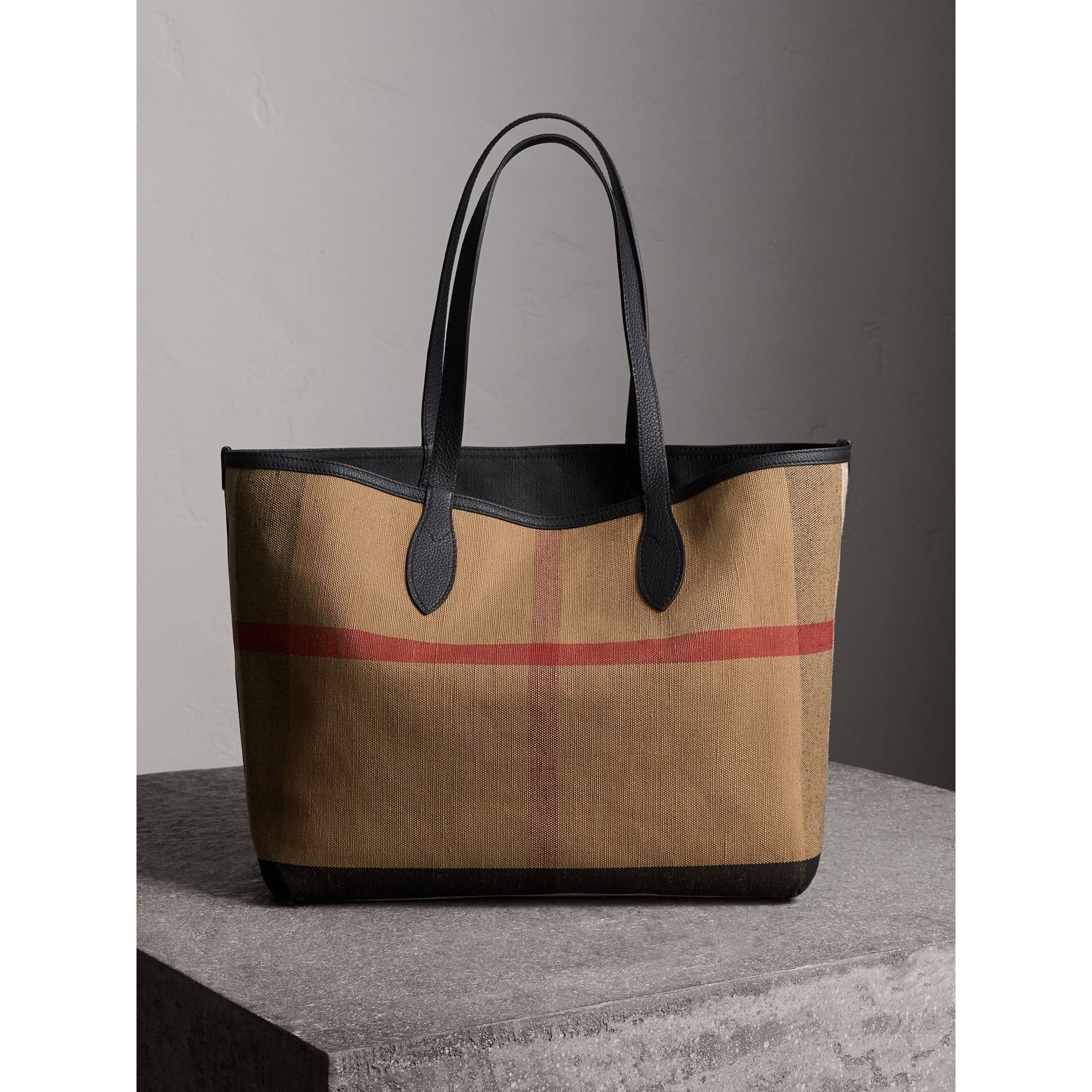 Sac tote Doodle moyen réversible - Black