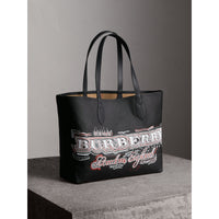 Sac tote Doodle moyen réversible - Black