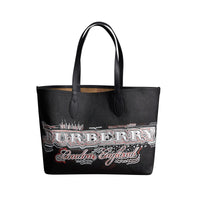 Sac tote Doodle moyen réversible - Black