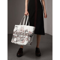Grand sac tote Doodle réversible - Pink