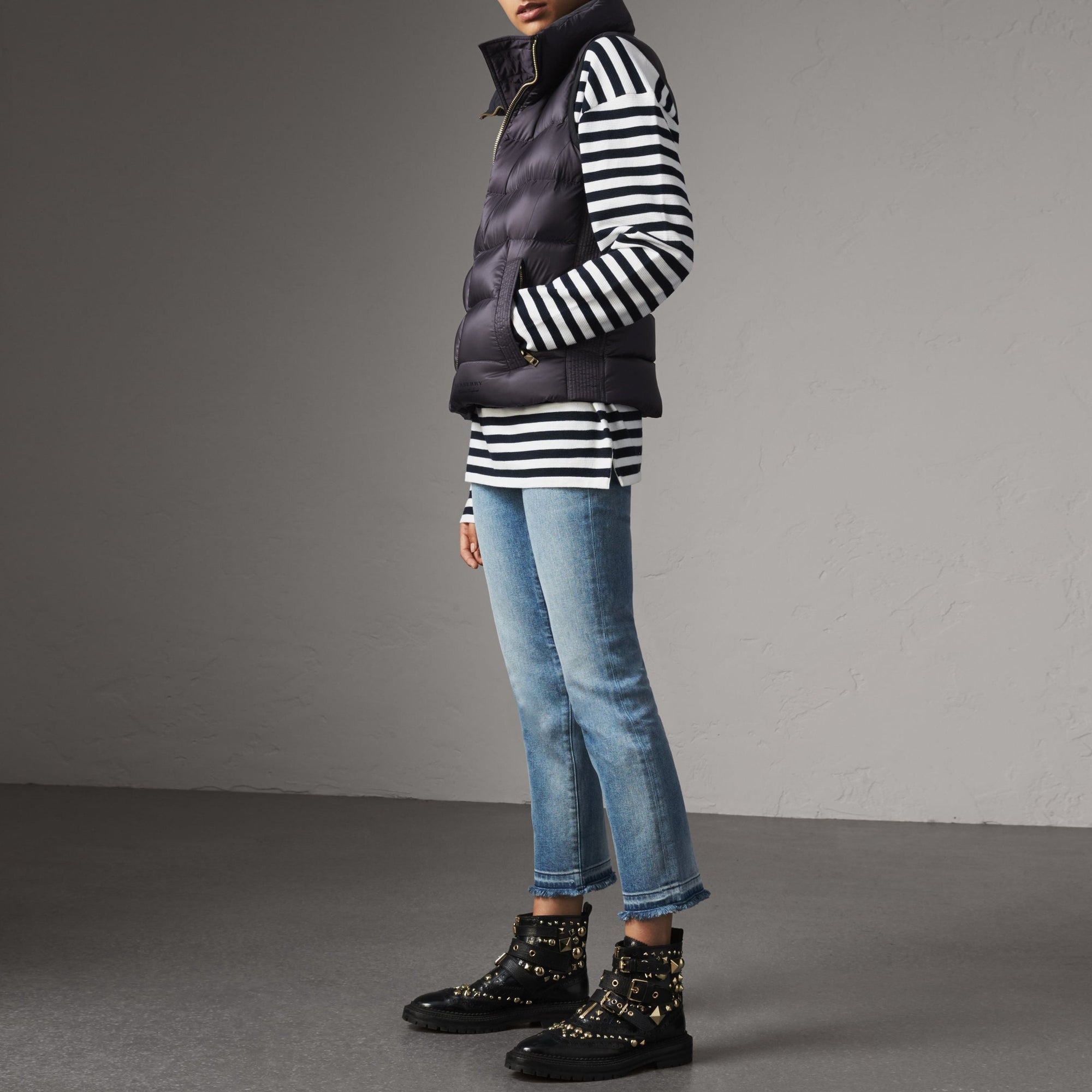 Veste sans manches rembourrée en duvet - Blue Black