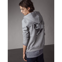 Gilet à capuche motif Pallas Helmet en jersey - Grey Melange