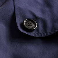 Trench-coat en soie oversize avec manches bouffantes - Navy
