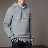 Sweat-shirt brodé à capuche - Grey Melange