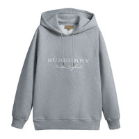 Sweat-shirt brodé à capuche - Grey Melange