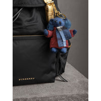 Porte-clés Thomas Bear avec doudoune et écharpe en cachemire - Cadet Blue