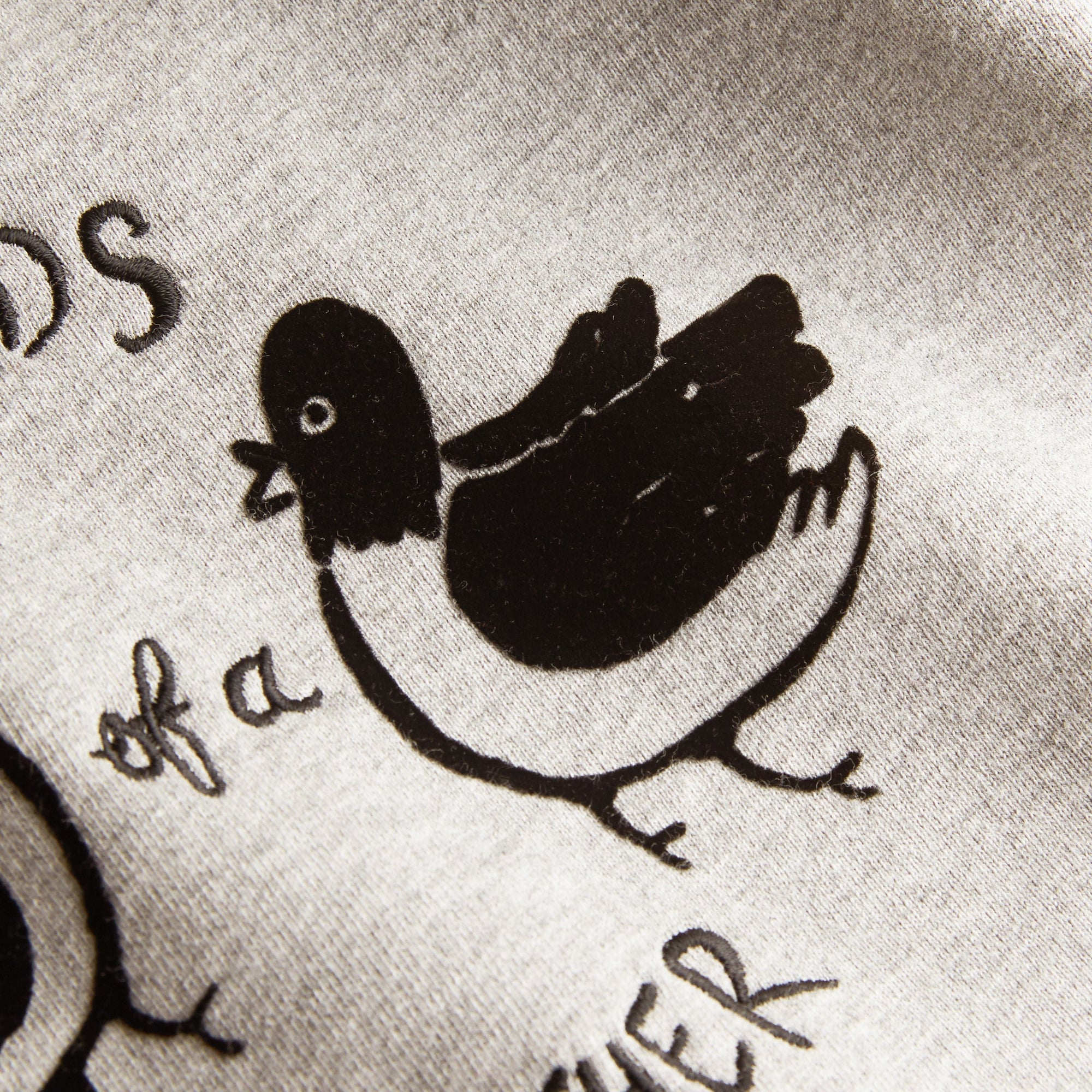 Sweat-shirt en coton avec motif Birds of a Feather - Grey Melange