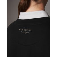 Robe pull en coton à manches à volants - Black