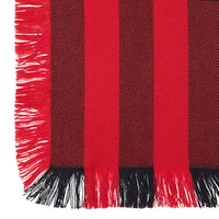Écharpe en laine à motif check et à franges - Military Red