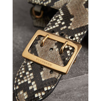 Petit sac tote The Buckle en python - Natural