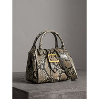 Petit sac tote The Buckle en python - Natural