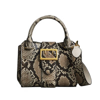 Petit sac tote The Buckle en python - Natural