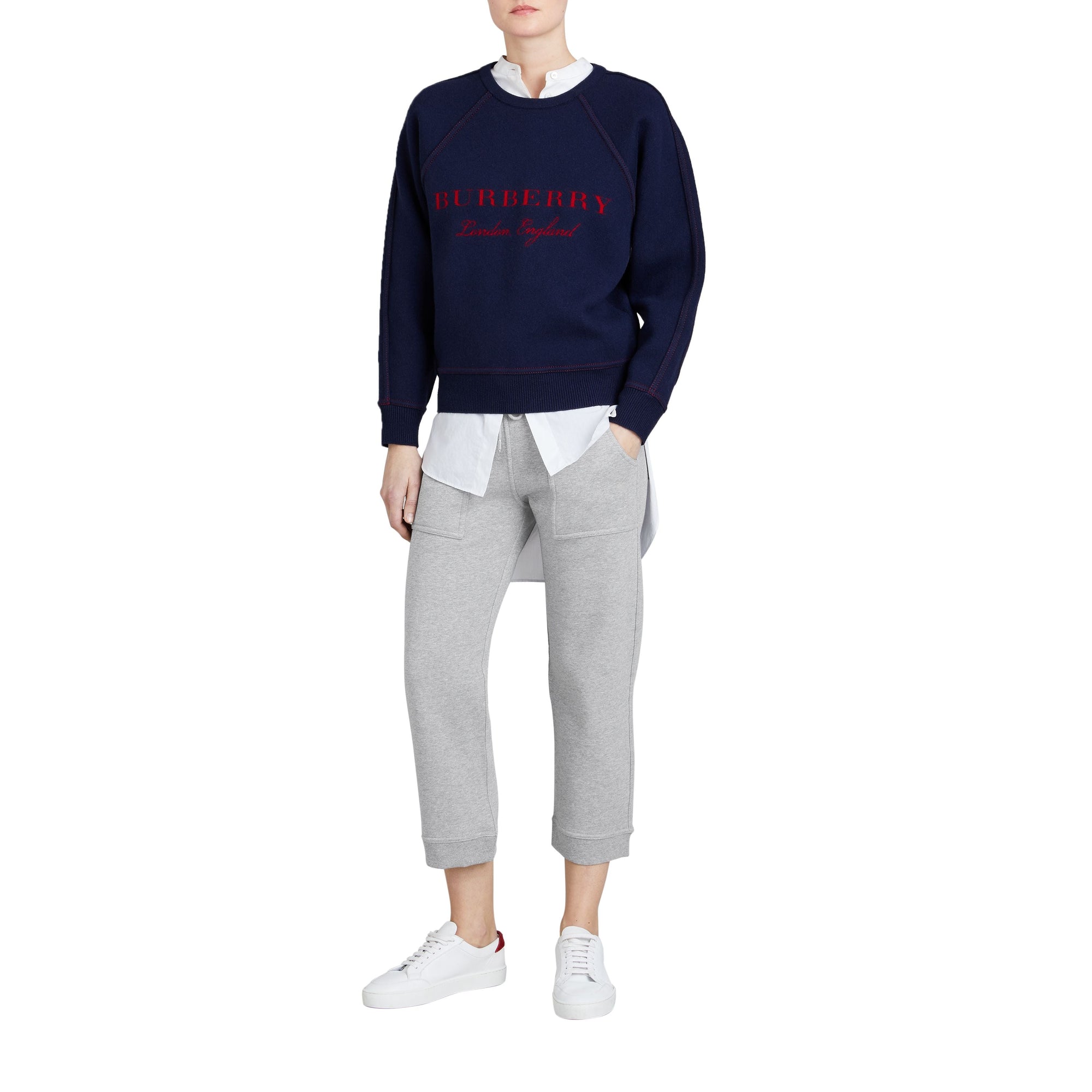 Pantalon de survêtement 7/8 en jersey - Pale Grey Melange