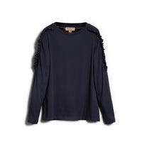 Haut en coton à volants - True Navy