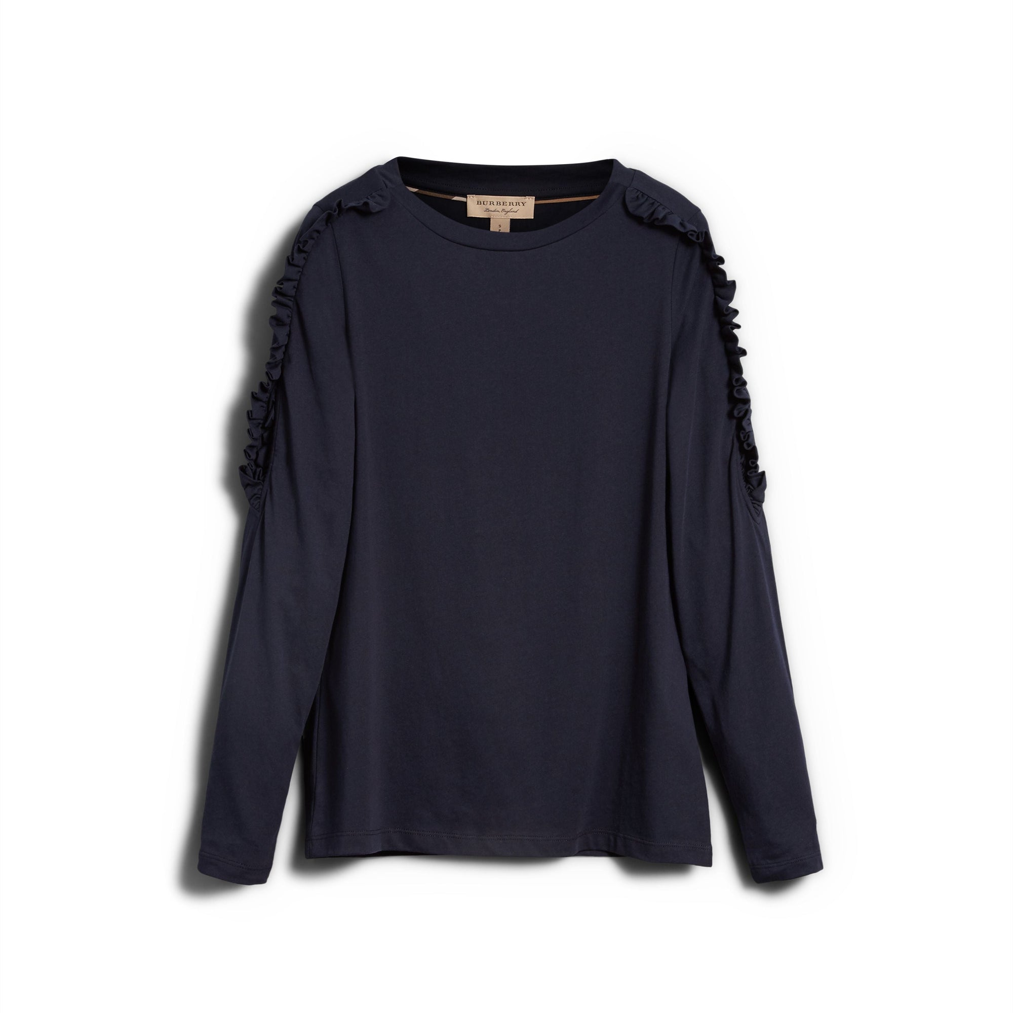 Haut en coton à volants - True Navy