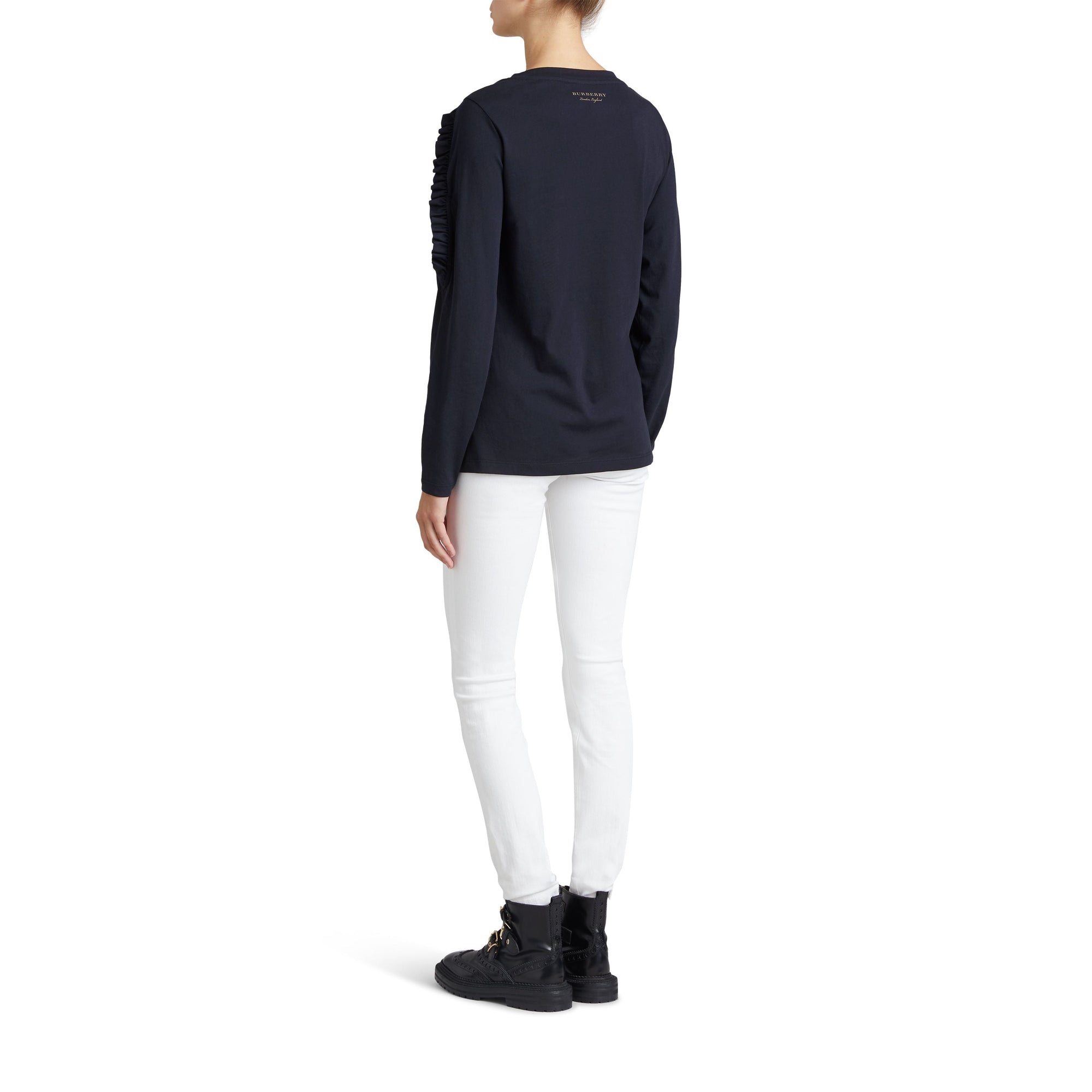 Haut en coton à volants - True Navy