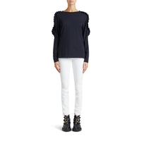 Haut en coton à volants - True Navy