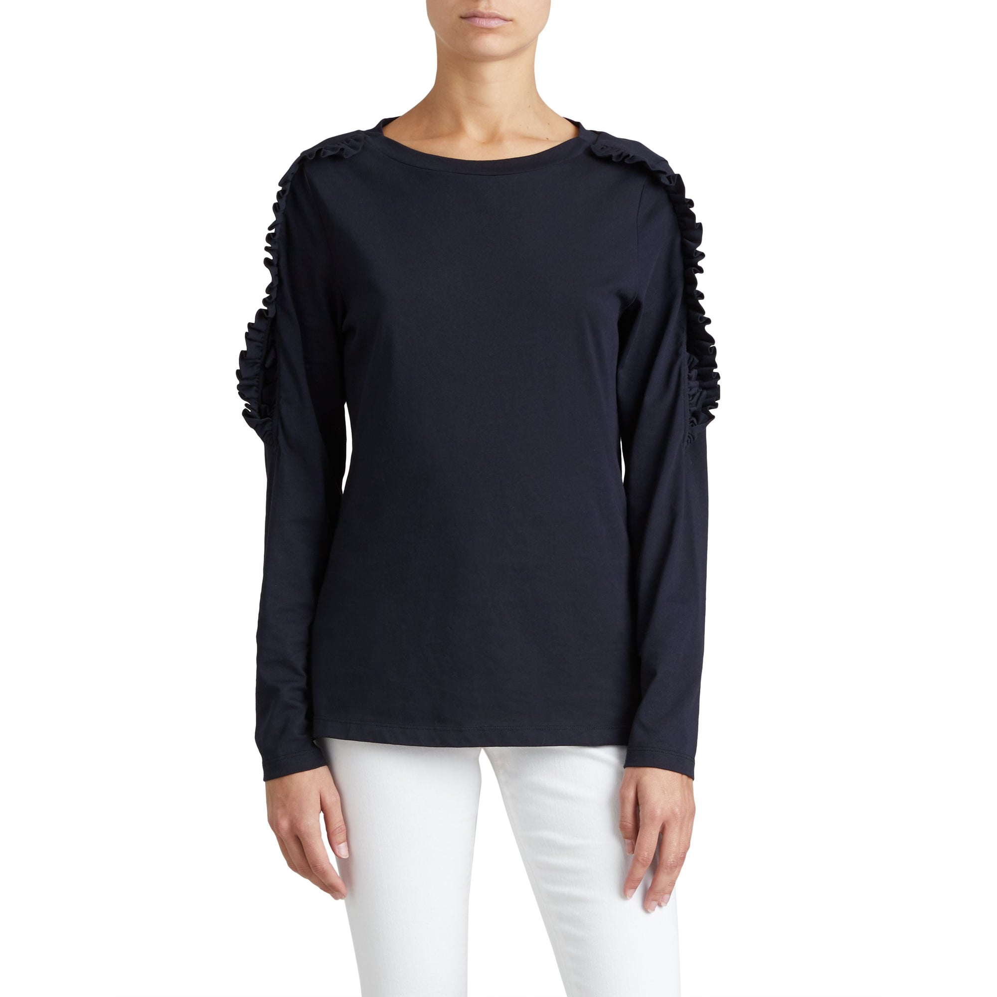 Haut en coton à volants - True Navy