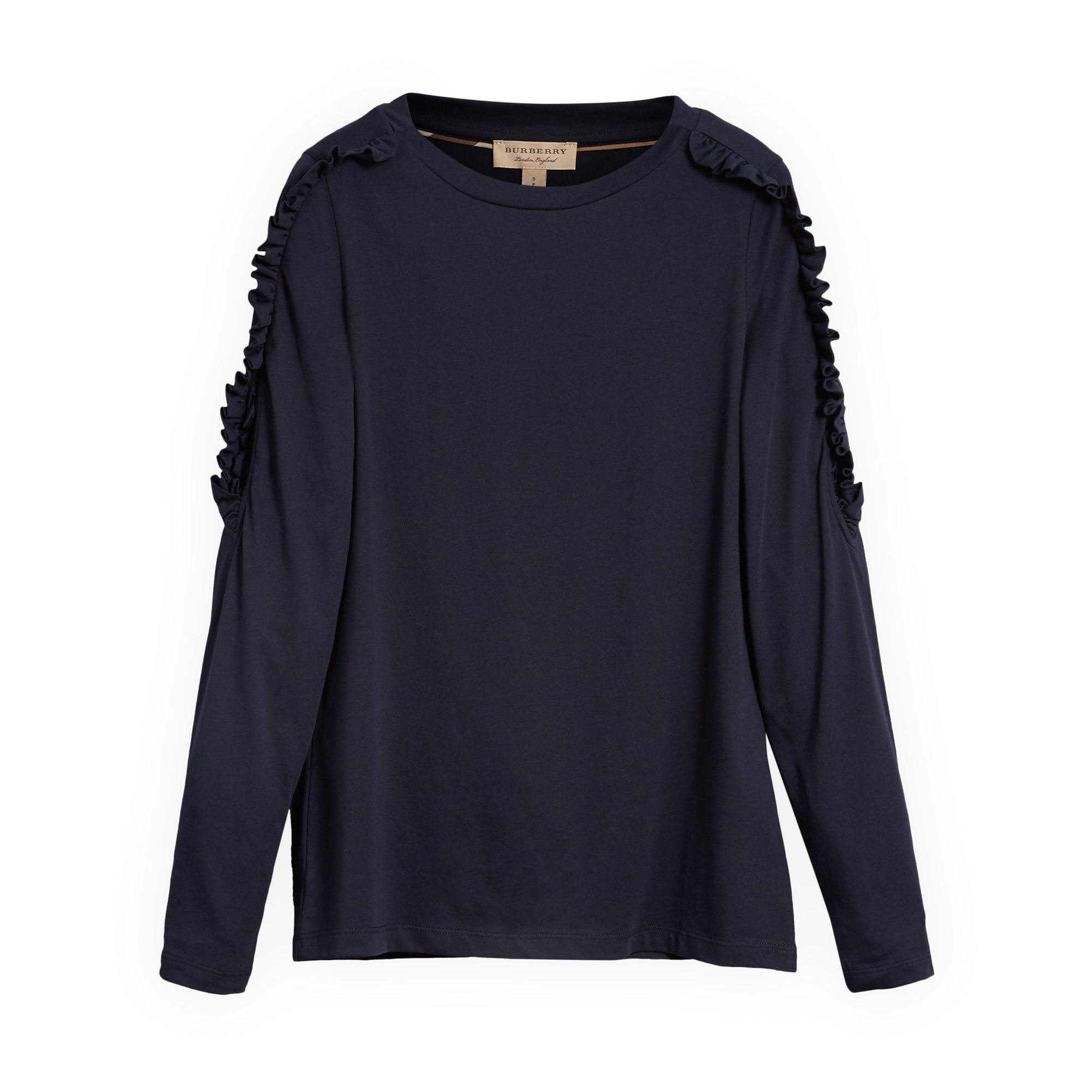 Haut en coton à volants - True Navy
