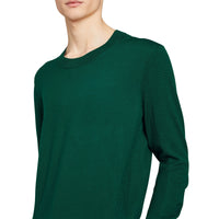 Pull en laine mérinos à détails check - Dark Teal