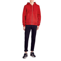 Haut en jersey à capuche à détails check - Military Red