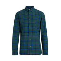 Chemise en coton à motif check - Forest Green