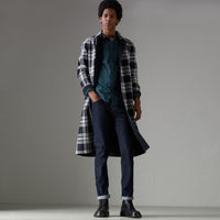Chemise en coton à motif check - Forest Green