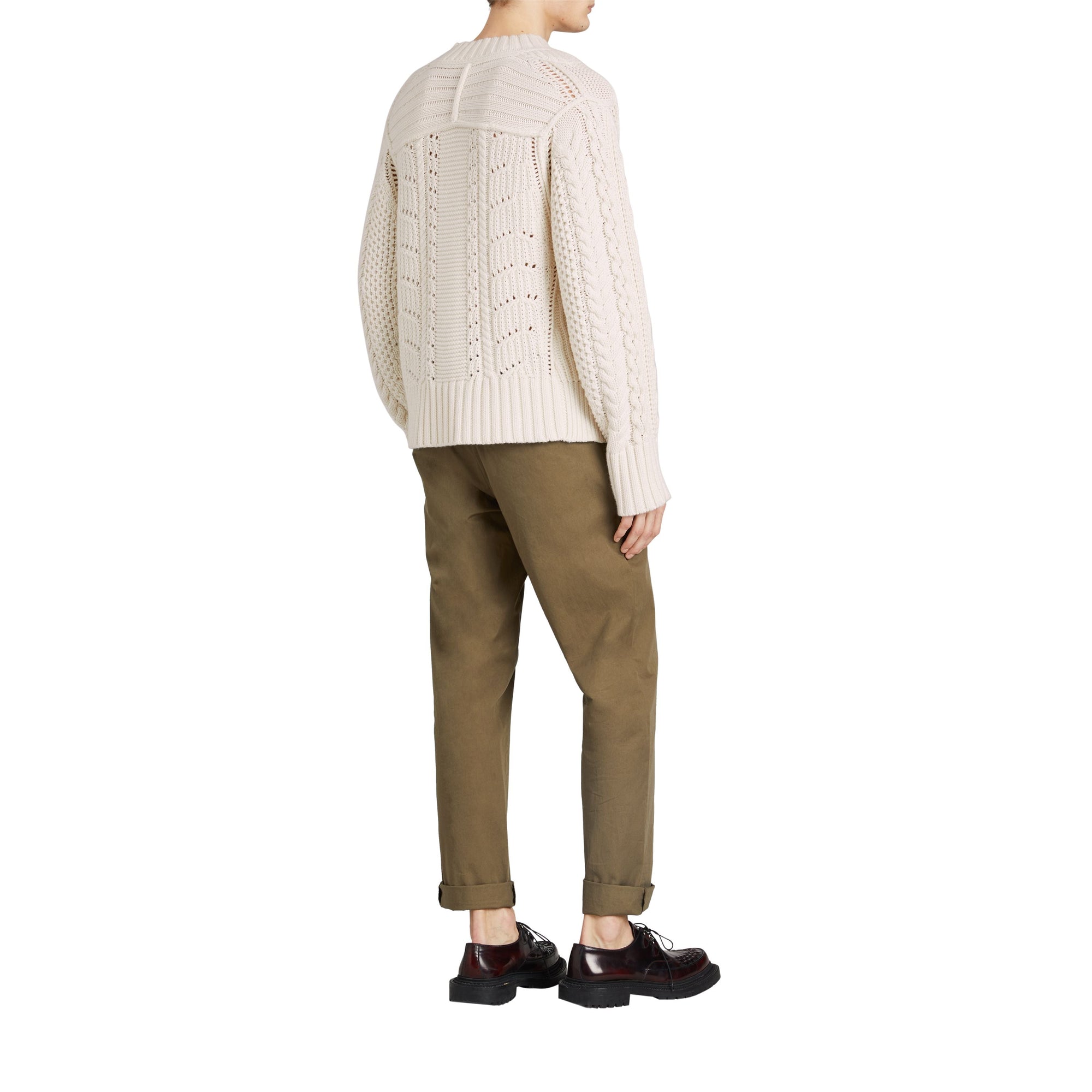 Pantalon chino en sergé de coton - Olive Green