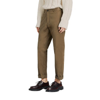 Pantalon chino en sergé de coton - Olive Green