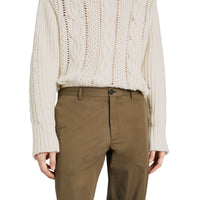 Pantalon chino en sergé de coton - Olive Green