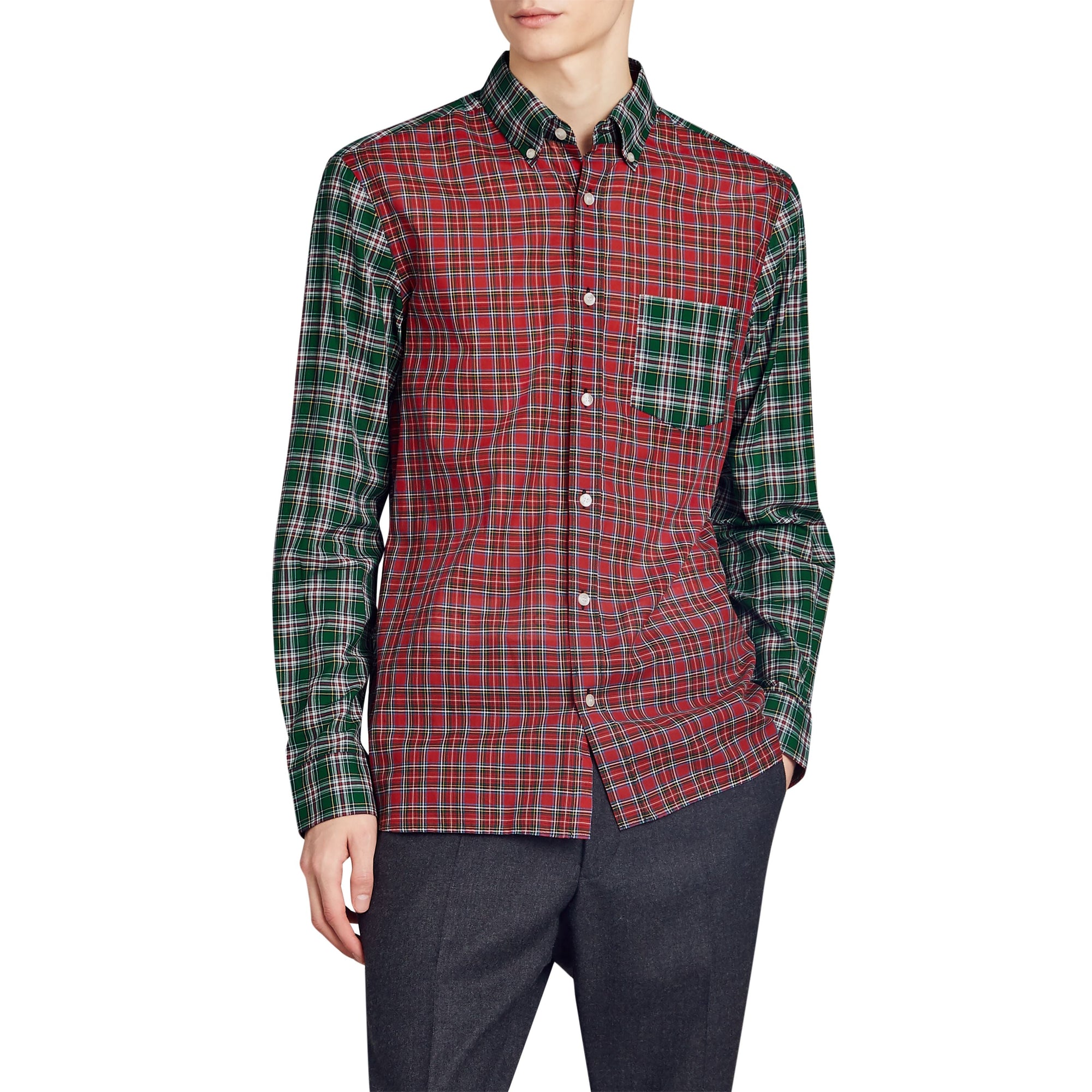 Chemise Oxford en coton tartan - Pine Green