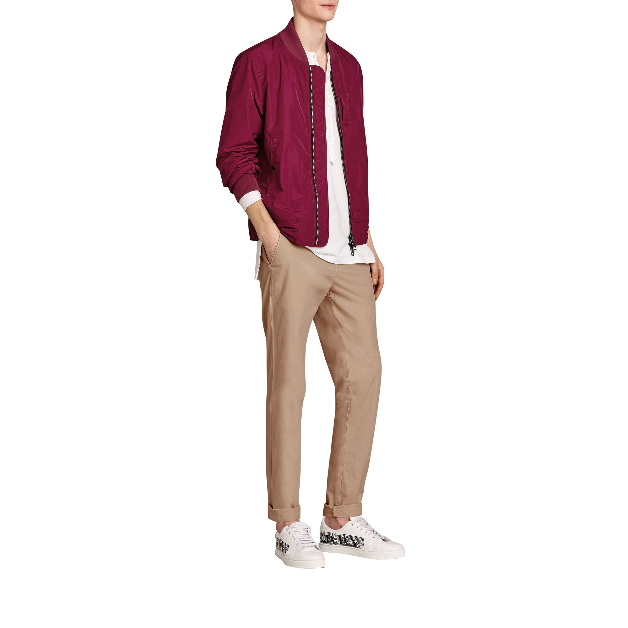 Bomber en taffetas à mémoire de forme - Fritillary Pink