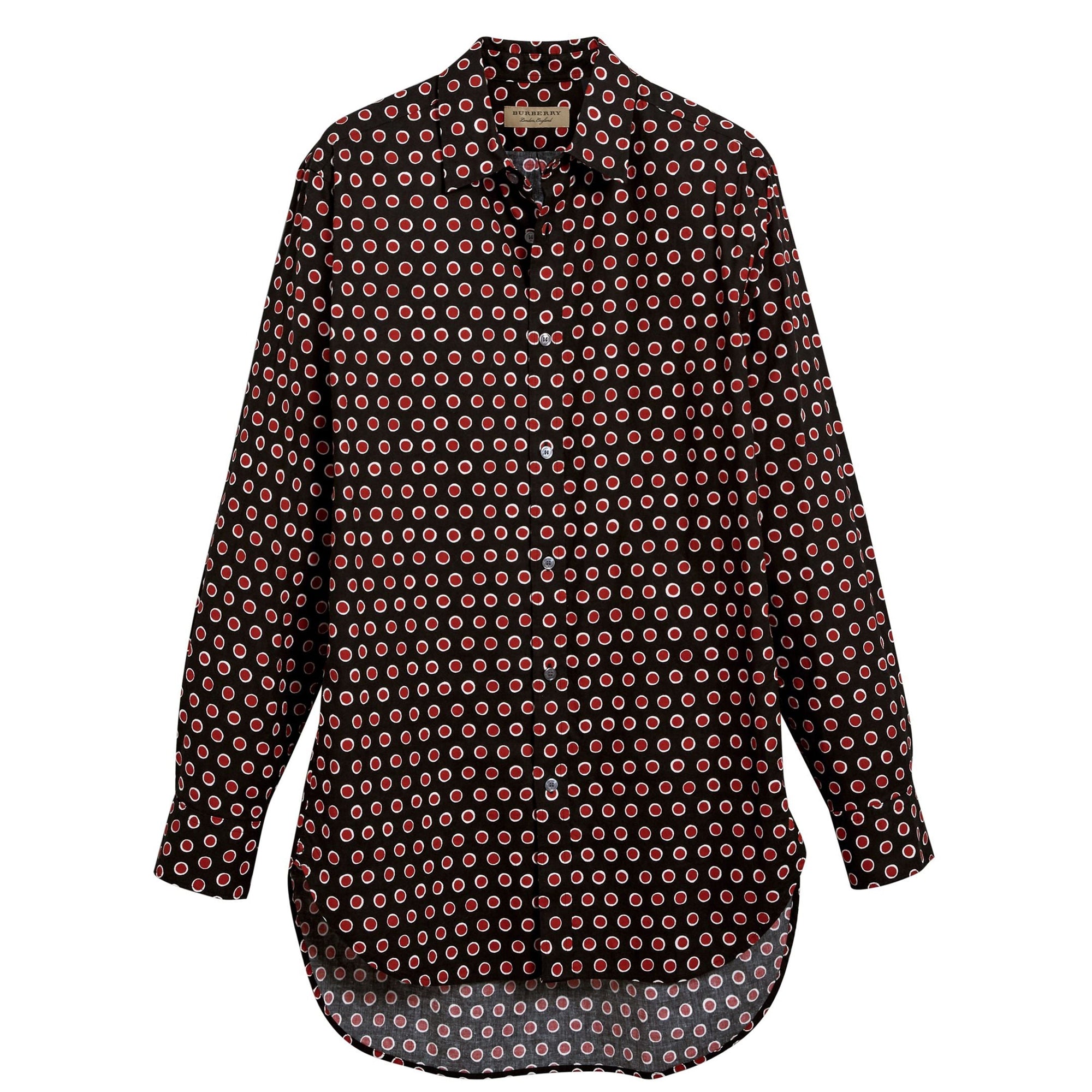 Chemise en coton avec imprimé à pois - Parade Red