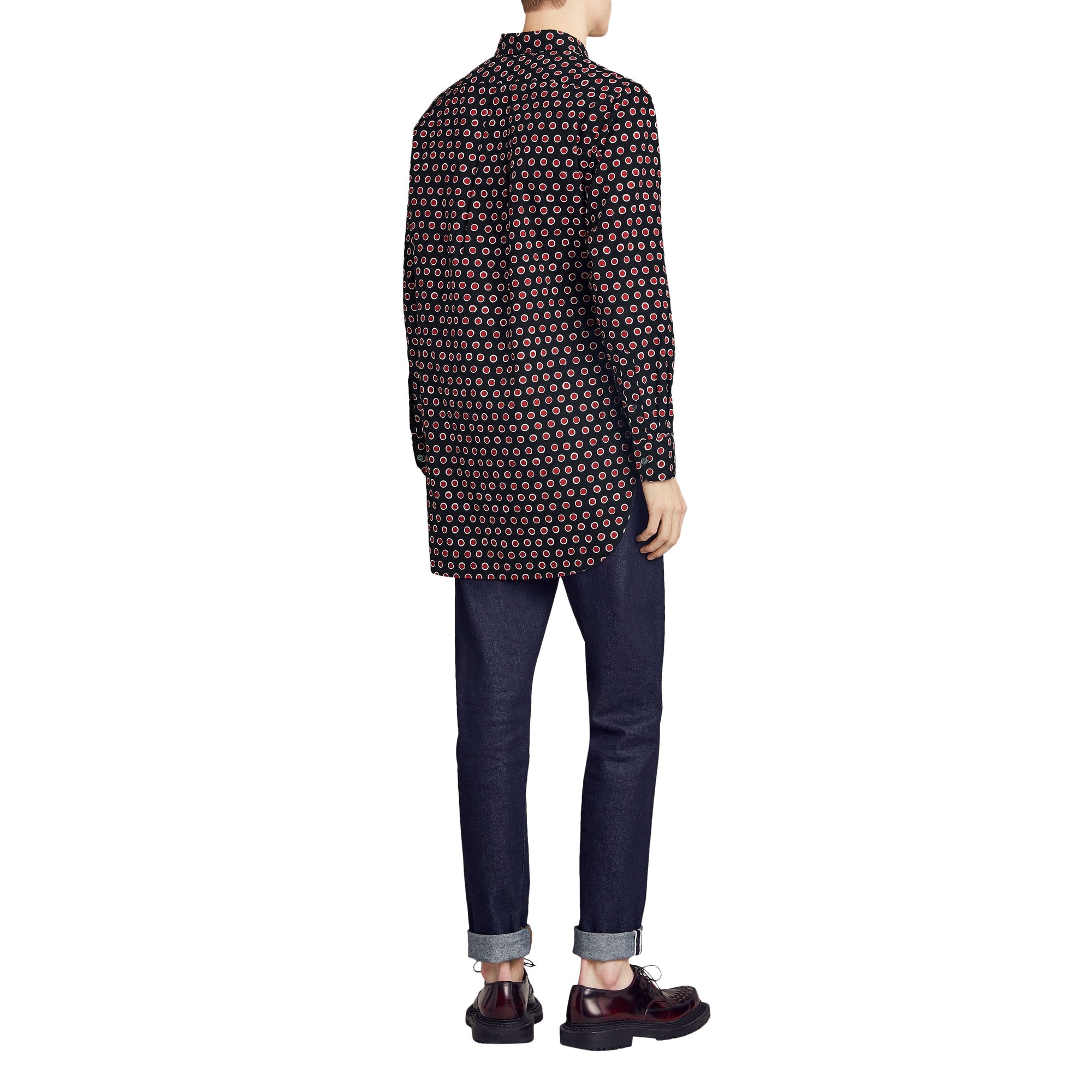 Chemise en coton avec imprimé à pois - Parade Red
