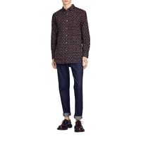 Chemise en coton avec imprimé à pois - Parade Red