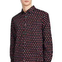 Chemise en coton avec imprimé à pois - Parade Red