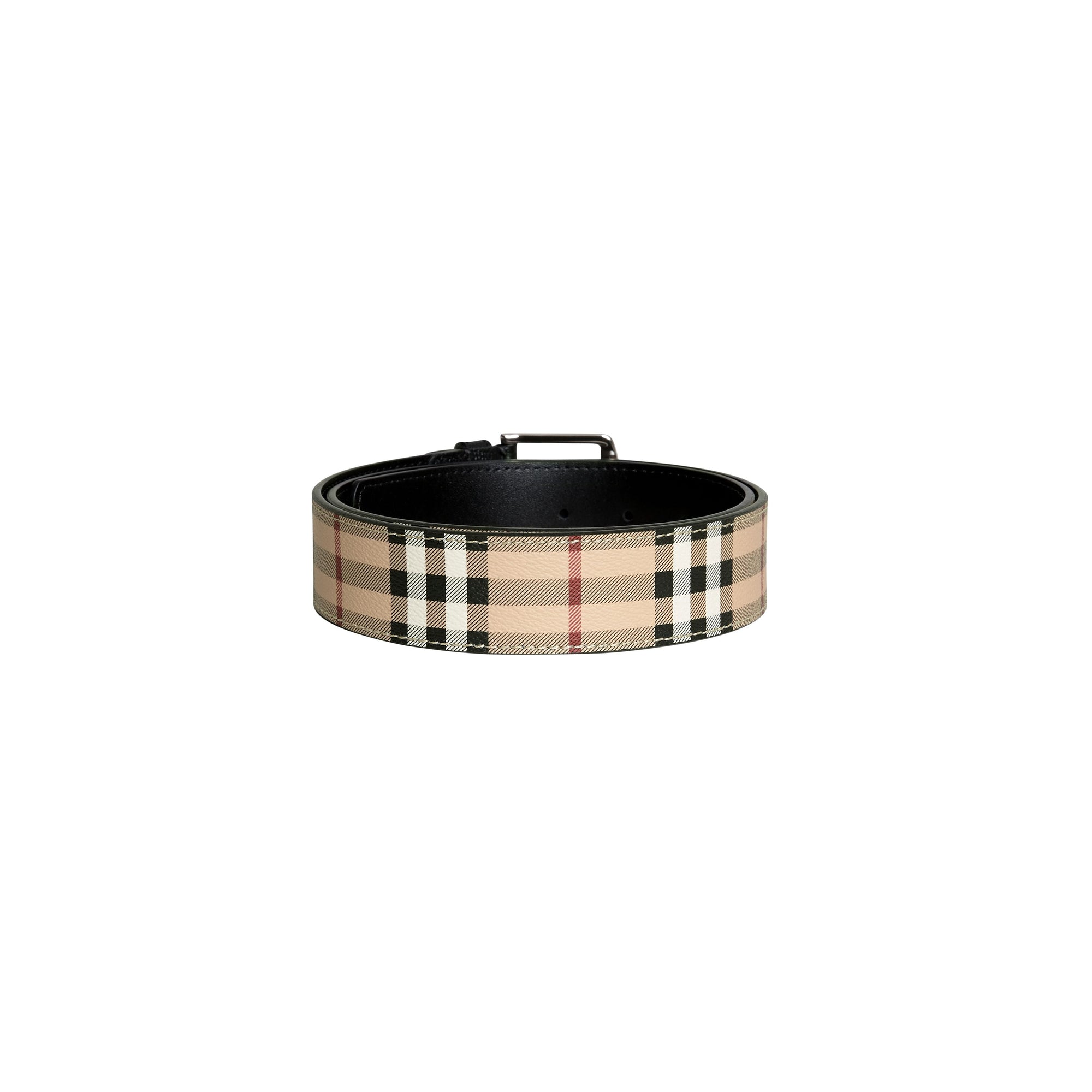 Ceinture à motif Haymarket check - Black