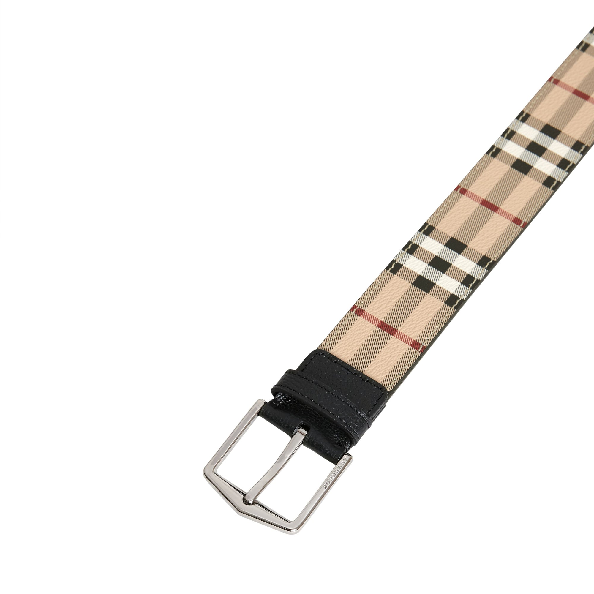 Ceinture à motif Haymarket check - Black