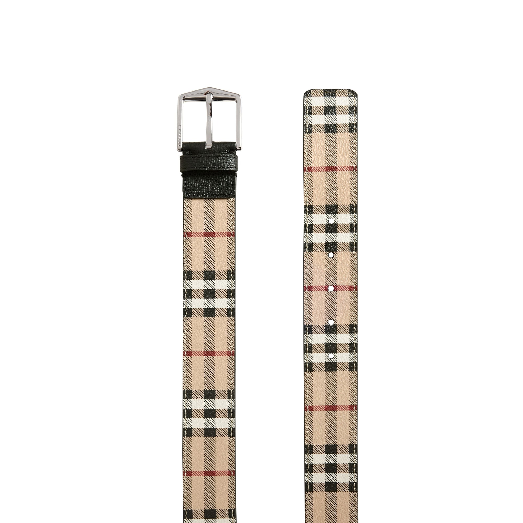 Ceinture à motif Haymarket check - Black