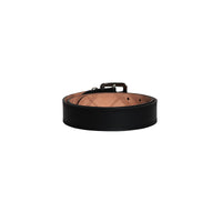 Ceinture en cuir avec surpiqûres - Black