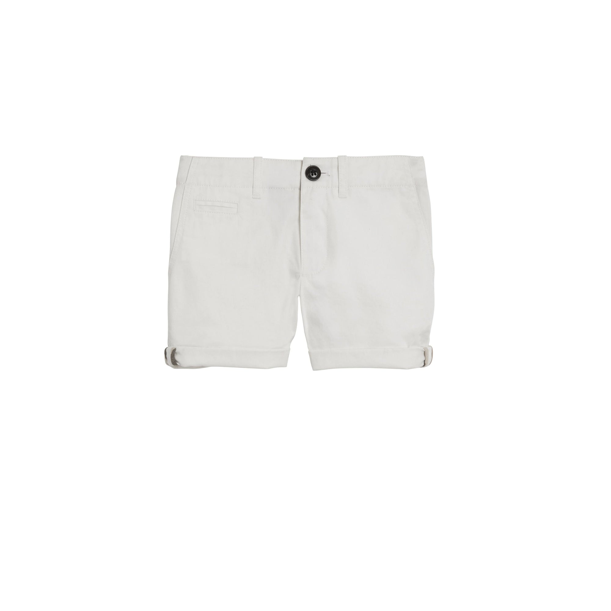 Short chino en sergé de coton - White