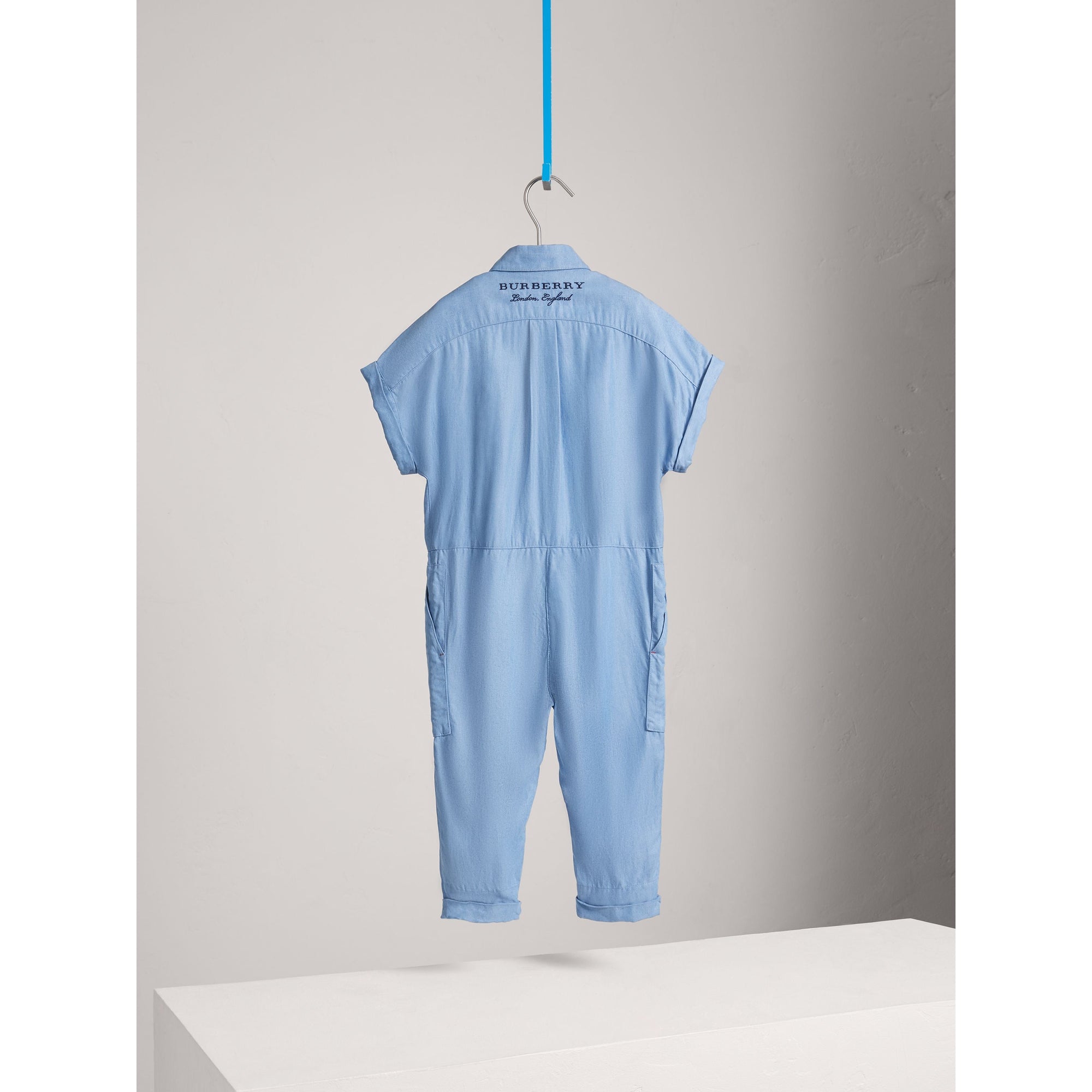 Combinaison en chambray à manches courtes - Steel Blue