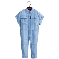 Combinaison en chambray à manches courtes - Steel Blue