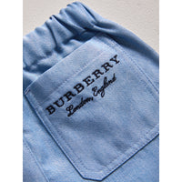 Pantalon à taille élastique en chambray - Steel Blue