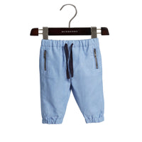 Pantalon à taille élastique en chambray - Steel Blue